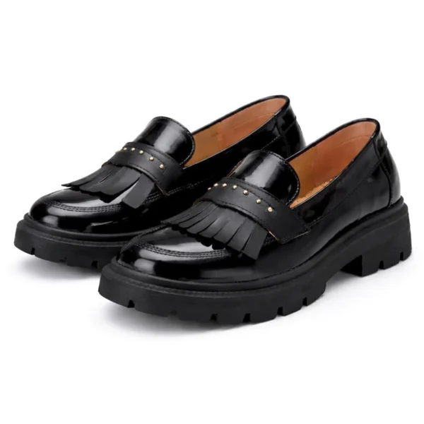 Mocasines flecos charol